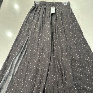 Floral Maxi Skirt with Split Hem